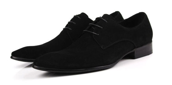 Classic PU Suede Upper Uomo Calzature da abito formale Oxfords Style Uomo Nero Calzature casual