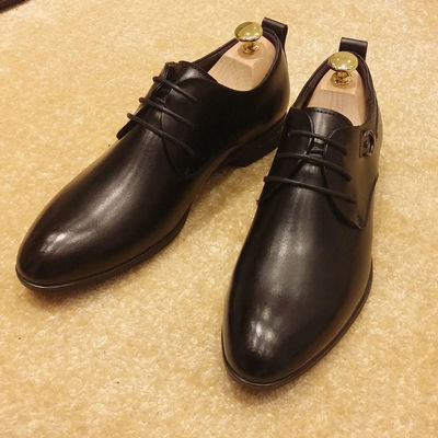 Scarpe da uomo in pelle italiana per matrimoni, scarpe da festa nere con lacci.