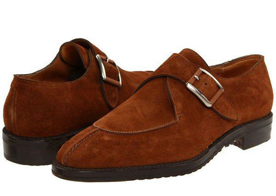 Scarpe da uomo di pelle marrone, scarpe da uomo Goodyear.