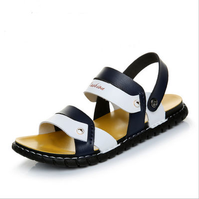 Slip estivo da uomo di lusso con sandali, sandali di pelle artigianali personalizzati