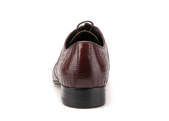 Scarpe da sposa da uomo in pelle bruciata Scarpe da sposa da uomo a tacco basso Scarpe da Oxford marroni