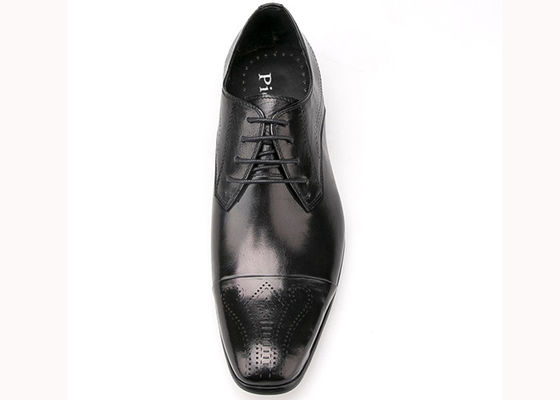 Scarpe da vestito in cuoio maschile impermeabile stile britannico maschile scarpe da brogue nero
