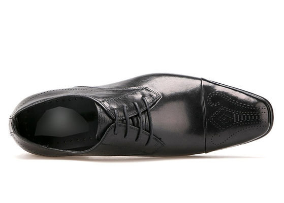 Scarpe da vestito in cuoio maschile impermeabile stile britannico maschile scarpe da brogue nero