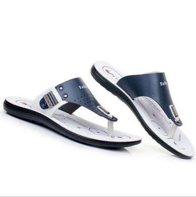 Scarpe da sole in pelle da uomo realizzate a mano
