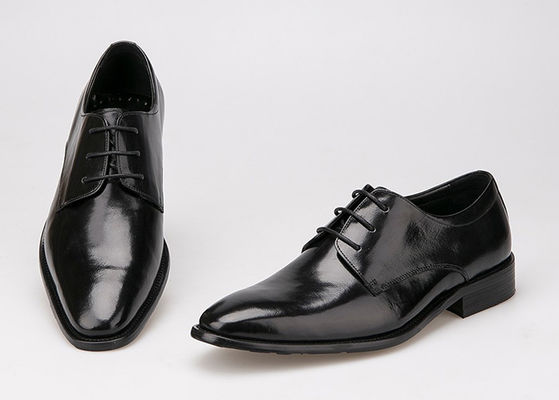 Uomini piatti abito formale scarpe nero pelle vera pizzo scarpe per ufficio