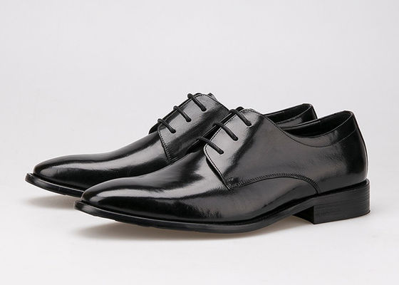 Uomini piatti abito formale scarpe nero pelle vera pizzo scarpe per ufficio