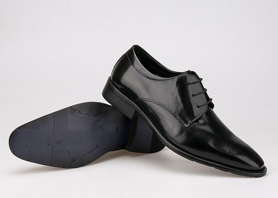 Uomini piatti abito formale scarpe nero pelle vera pizzo scarpe per ufficio