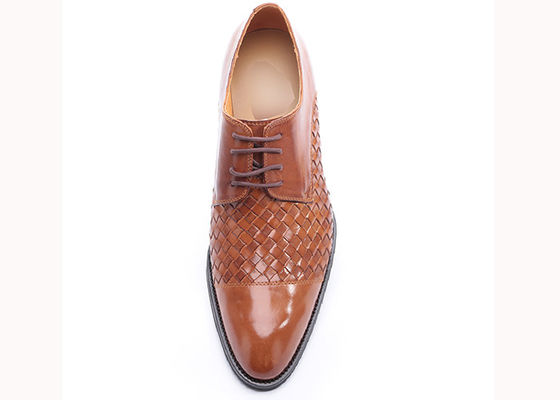 Feste / matrimoni Uomini abito formale Scarpe rotonde Uomini Scarpe da Derby marroni