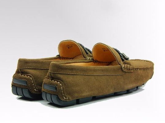 Calzature da camminata da uomo in camicia da uomo senza scivolare di pelle vera Moccasin Gommino