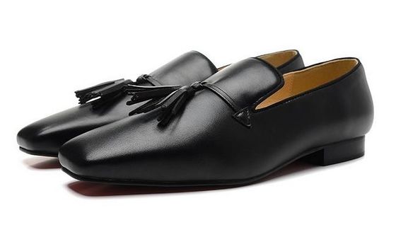 Uomini di classe alta abito scarpe di pelle patente piede quadrato tennis maschile piatta rivetta