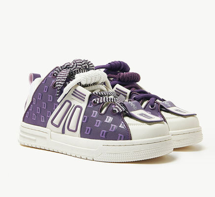 Scarpe da ginnastica da pelle da donna di stile Patchwork Scarpe da ginnastica da piattaforma casual da donna