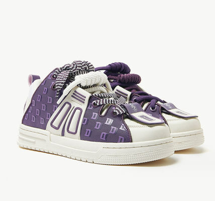 Scarpe da ginnastica da pelle da donna di stile Patchwork Scarpe da ginnastica da piattaforma casual da donna