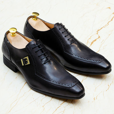 Embossing Patent Pelle Uomini abito formale scarpe marrone ODM approvato