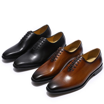 Scarpe da uomo in pelle originale Italia Stile Scarpe da lavoro nere / marroni