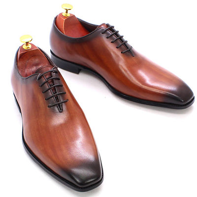 Scarpe da uomo in pelle originale Italia Stile Scarpe da lavoro nere / marroni
