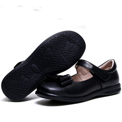 Scarpe da scuola in pelle unisex tacco piatto con lacci suola di gomma