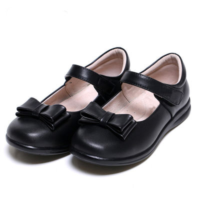 Scarpe da scuola in pelle unisex tacco piatto con lacci suola di gomma