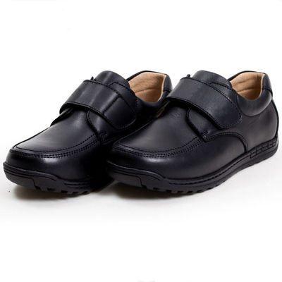Scarpe da scuola in pelle unisex nero taglia 26-45 tacco piatto con rivestimento in pelle