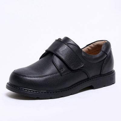 Scarpe da scuola in pelle unisex nero taglia 26-45 tacco piatto con rivestimento in pelle