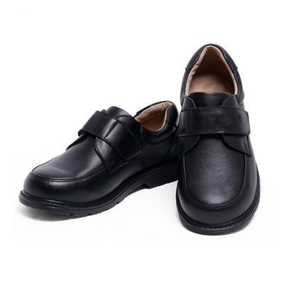 Scarpe da scuola in pelle unisex nero taglia 26-45 tacco piatto con rivestimento in pelle