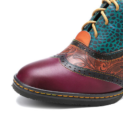 Stile retrò abiti da donna scarpe in pelle scarpe da donna con suola in gomma