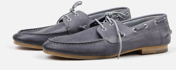 Scarpe da uomo di pelle bruciata / Scarpe da barca cucite a mano di lusso