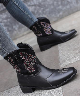 Stivali da cowboy occidentali in pelle da donna con prestazioni eccellenti