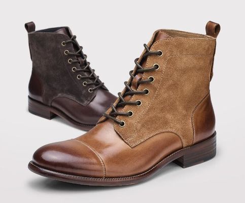 Stivali invernali da uomo suede Desert Fashion Stivali italiani con cerniera laterale
