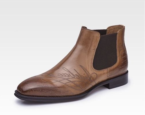 Formal Casual Uomo Calzature Ankle Round Toe Pelle Uomo Lace Up Zipper Boots