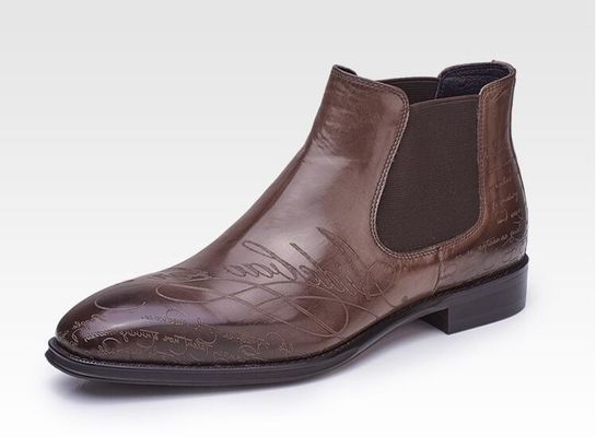 Formal Casual Uomo Calzature Ankle Round Toe Pelle Uomo Lace Up Zipper Boots