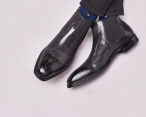 Formal Casual Uomo Calzature Ankle Round Toe Pelle Uomo Lace Up Zipper Boots