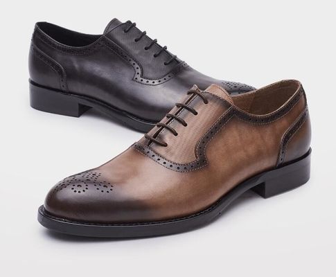 Calzature da uomo in PU classica per abiti formali Stile Oxford Calzature su misura per affari