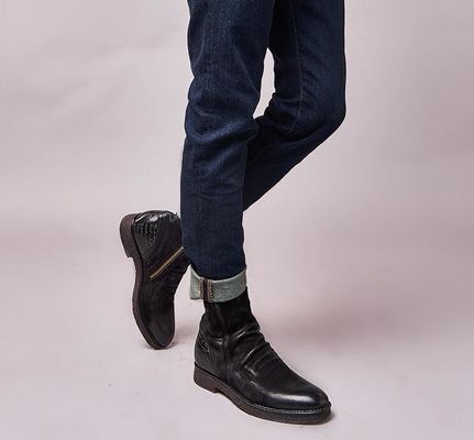 Stivali in pelle da Goodyear, stivali da uomo retro, stivali da Chelsea.