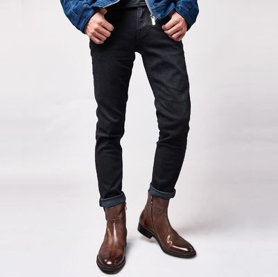 British Carved Leisure Mens Ankle Boots Spicciato Brogue Stile Chelsea Boots