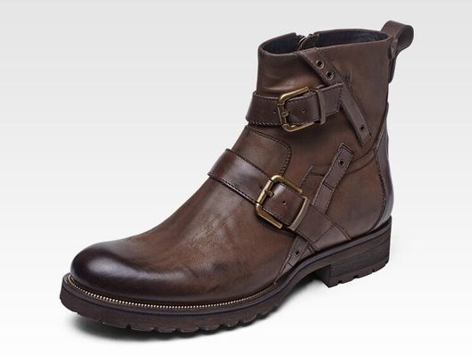 Uomo Chelsea Boots Uomo impermeabile Nero cuoio Lace Up Scarpe da abito