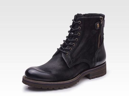 Normal Size Mens Brown Chelsea Boots Full Grain Leather High Top Calzature casual