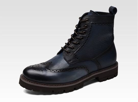 Nero / Marrone UOMO Pelle Brogue Calzature Anchello Punta Di Piede Stile Moda