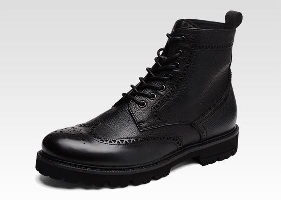 Nero / Marrone UOMO Pelle Brogue Calzature Anchello Punta Di Piede Stile Moda