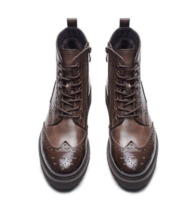 Caldo Marten Uomo Suede Desert Stivali a tacco basso Nubuck Scarpe da caviglia in pelle con filo da cucire