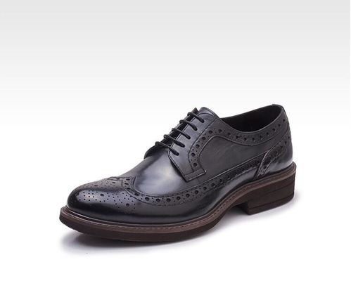 Scarpe da sposa di cuoio classiche, scarpe da uomo di cuoio casual.