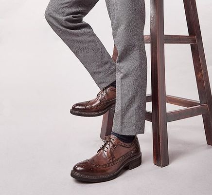 Scarpe da sposa di cuoio classiche, scarpe da uomo di cuoio casual.