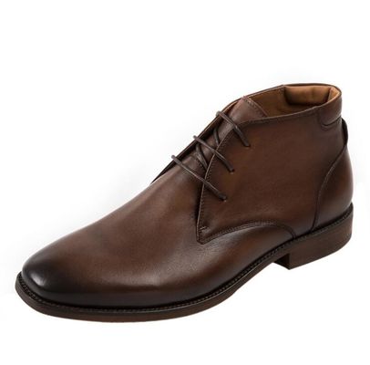 Chukka Suede Pelle Uomo Pelle Casual Scarpe Marrone Uomo Lace Up Dress Stivali