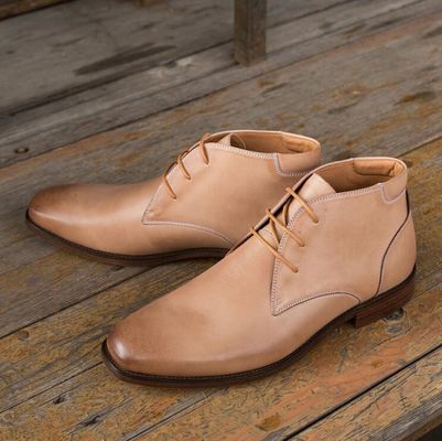 Chukka Suede Pelle Uomo Pelle Casual Scarpe Marrone Uomo Lace Up Dress Stivali