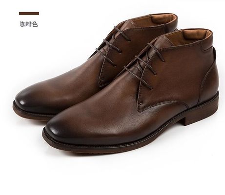 Chukka Suede Pelle Uomo Pelle Casual Scarpe Marrone Uomo Lace Up Dress Stivali