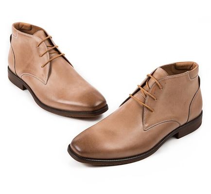 Chukka Suede Pelle Uomo Pelle Casual Scarpe Marrone Uomo Lace Up Dress Stivali