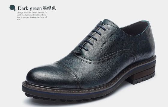 Calzature da uomo in pelle con abito elegante calzature Goodyear con doppio cappuccio