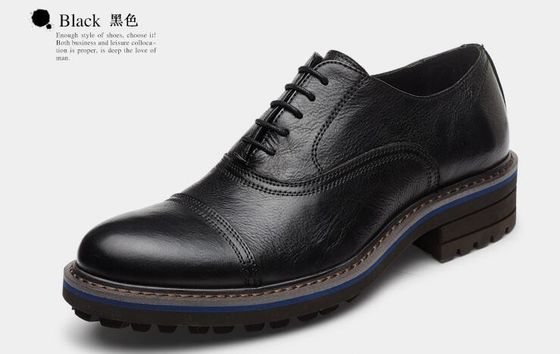 Calzature da uomo in pelle con abito elegante calzature Goodyear con doppio cappuccio