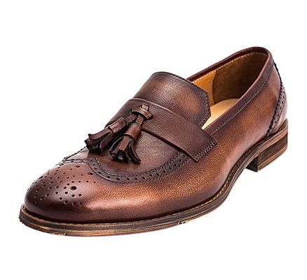 Primavera / Autunno Uomo marrone in pelle tessuta Scarpe da festa
