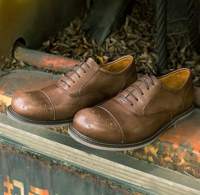 Calzature da uomo con punta rotonda nera Calzature da lavoro traspiranti Calzature da lavoro casual
