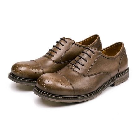 Calzature da uomo con punta rotonda nera Calzature da lavoro traspiranti Calzature da lavoro casual